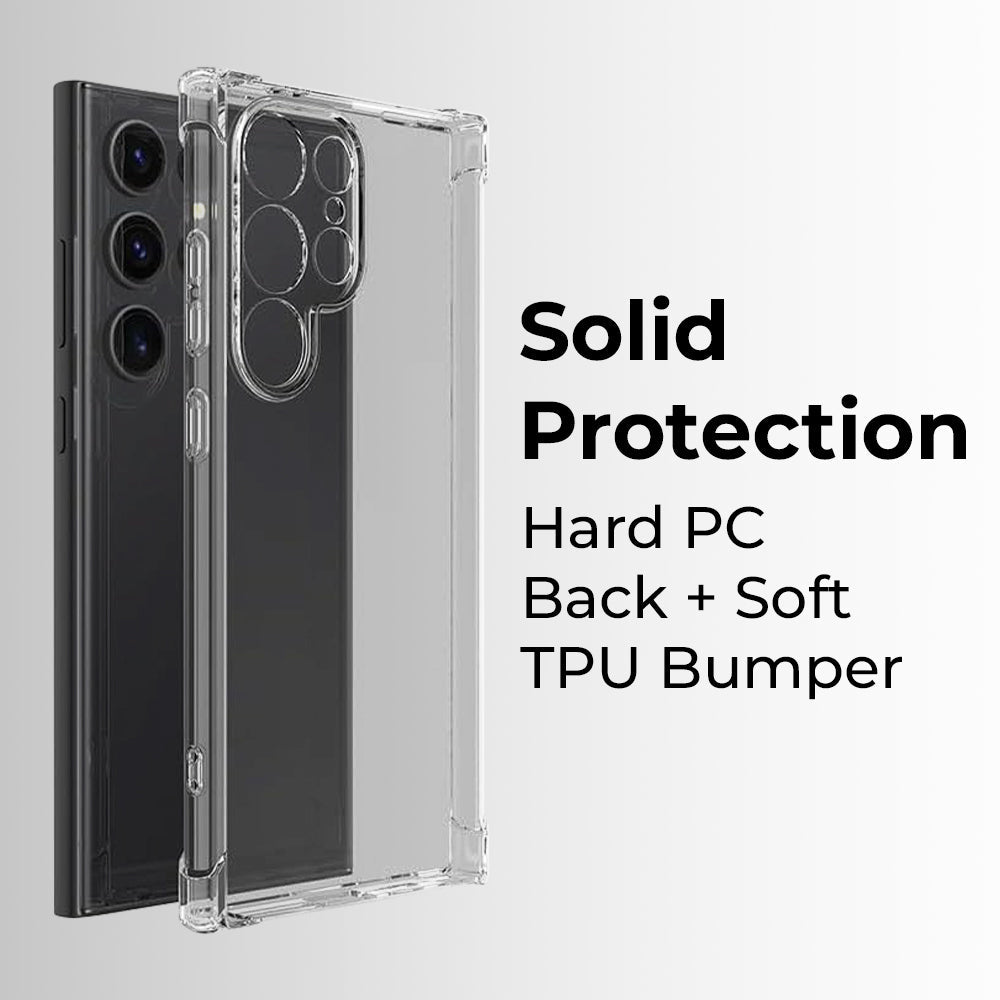 Samsung S23 Ultra Transparent Slim Back Cover with Camera guard - GLASSOLOGY