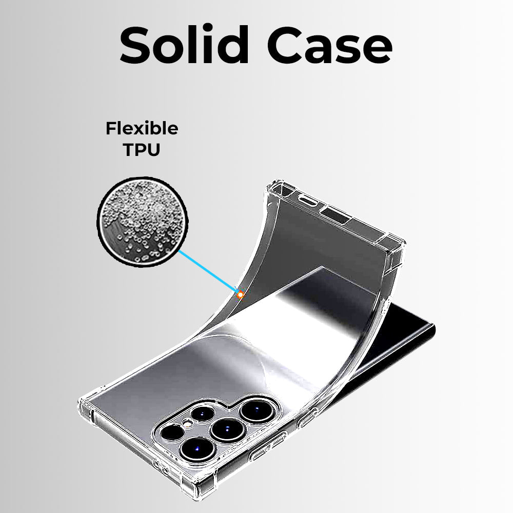 Samsung S23 Ultra Transparent Slim Back Cover with Camera guard - GLASSOLOGY