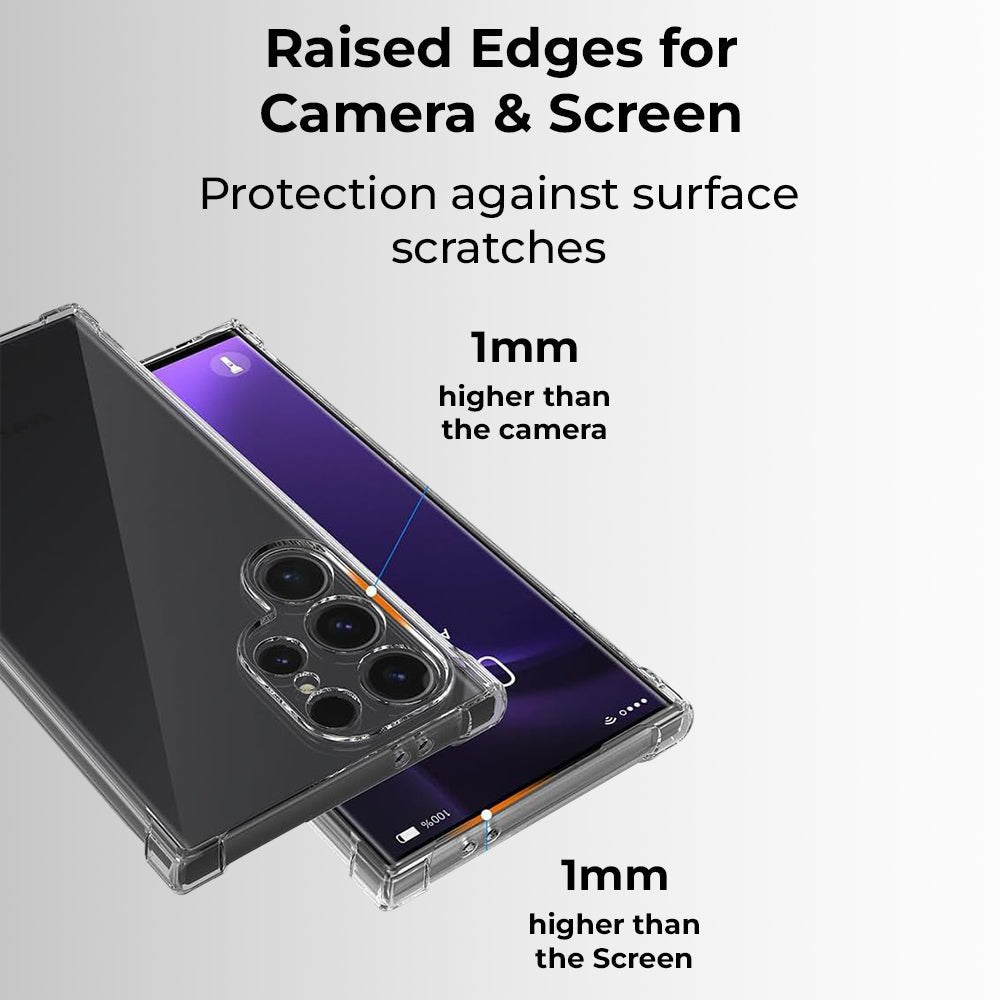 Samsung S23 Ultra Transparent Slim Back Cover with Camera guard - GLASSOLOGY