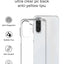Clear phone case with features on a white background