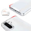 Phone case with anti-scratch feature and close-up of material thickness.