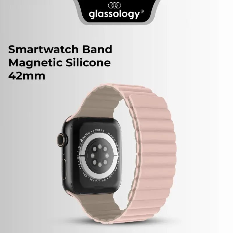 Smartwatch Band Apple Compatible 42mm Magnetic Silicone - GLASSOLOGY