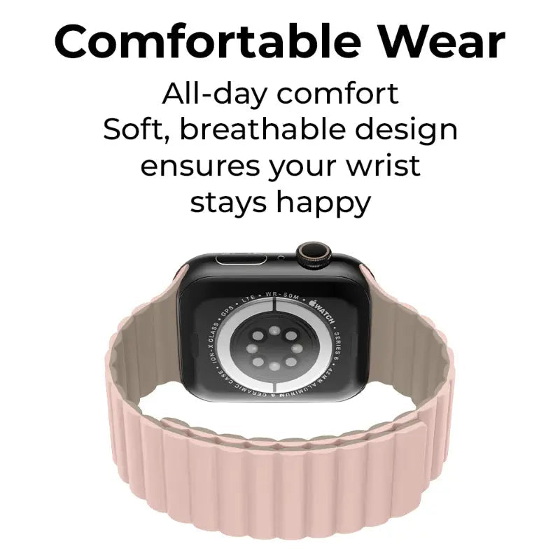 Smartwatch Band Apple Compatible 42mm Magnetic Silicone - GLASSOLOGY
