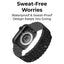 Smartwatch Band Apple Compatible 46mm Magnetic Silicone (Black) - GLASSOLOGY