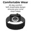 Smartwatch Band Apple Compatible 46mm Magnetic Silicone (Black) - GLASSOLOGY
