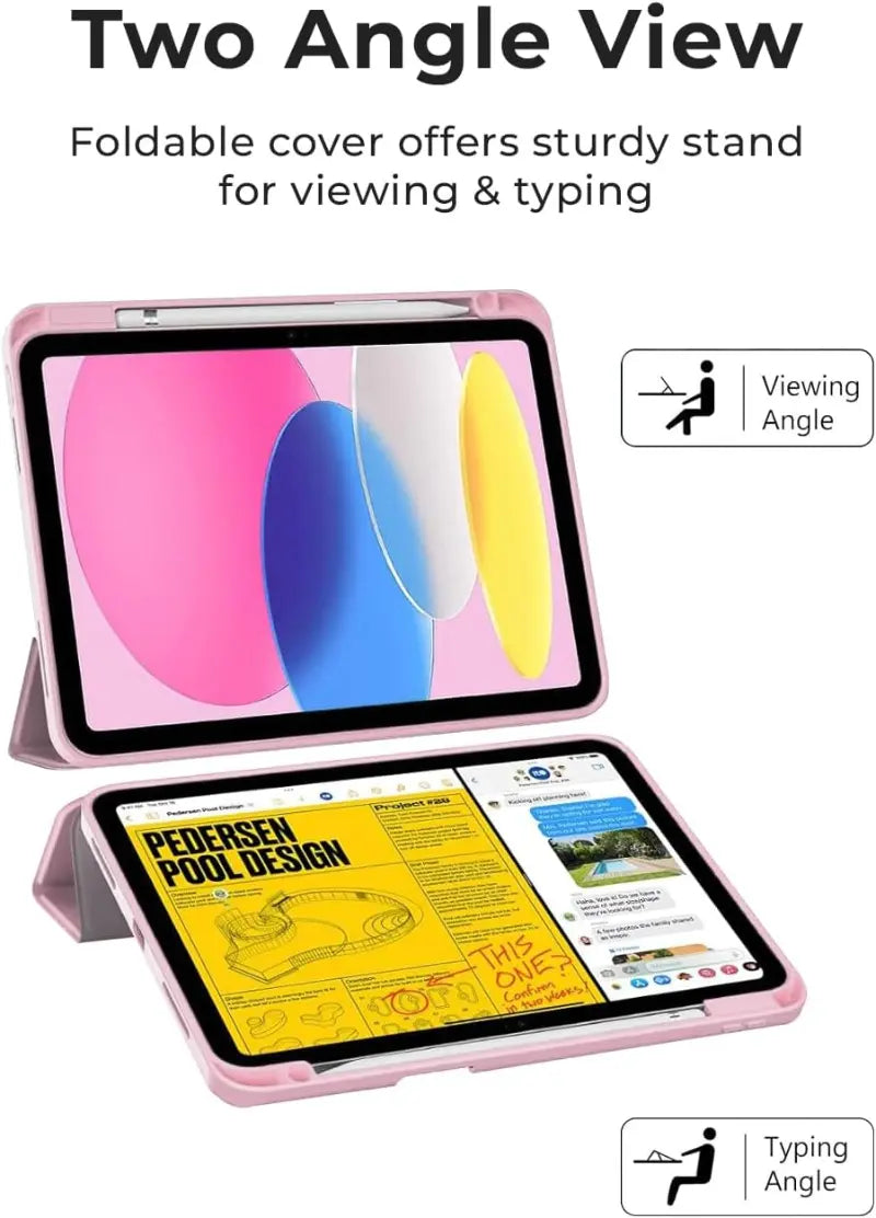 iPad Pro 13 (2024) Folding Case + Screen protector (Pink)