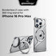 Titanium Z-Frame Case with 360° Ring Stand- Silver - GLASSOLOGY