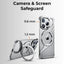 Titanium Z-Frame Case with 360° Ring Stand- Silver - GLASSOLOGY