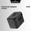 Universal 45W GaN Travel Adapter 4 - Port Charger - GLASSOLOGY