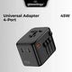 Universal 45W GaN Travel Adapter 4 - Port Charger - GLASSOLOGY