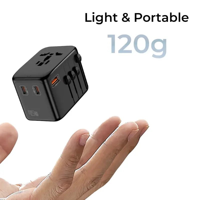 Universal 45W GaN Travel Adapter 4 - Port Charger - GLASSOLOGY