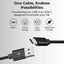 USB A to C Cable 1.2 Meter | High-Speed Charging & Data Sync - GLASSOLOGY