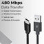 USB A to C Cable 1.2 Meter | High-Speed Charging & Data Sync - GLASSOLOGY