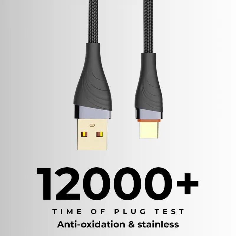 USB A to Type-C Cable – 1 Meter Fast Charging & Data Sync (G - GLASSOLOGY