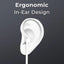 USB - C In - Ear Wired Earphones – Hi - Fi Stereo, Bass Boost, Hi - Fi Stereo Sound - White - GLASSOLOGY