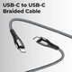 USB C to C 1 Meter 65W Braided Charging Cable - GLASSOLOGY