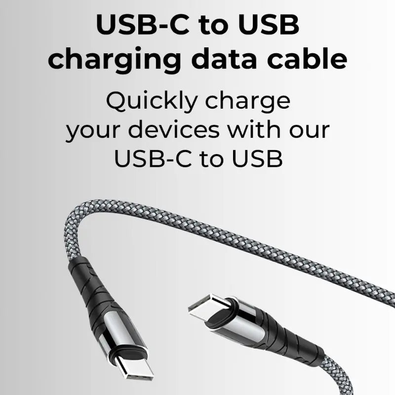 USB C to C 1 Meter 65W Braided Charging Cable - GLASSOLOGY