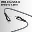 USB-C to C cable 2 Meter 3A high current fast charging Pure|Pure Copper | Nylon braided | 480 mbps transfer speed - GLASSOLOGY