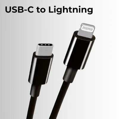 USB C to Lightning cable 2M 3A high current fast charging|Pure Copper | Nylon braided | 480 mbps transfer speed - GLASSOLOGY