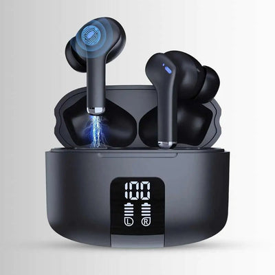 Vibez X70 4 Mics ENC TWS Bluetooth Earbuds with Display - GLASSOLOGY