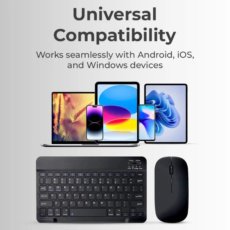 Wireless Keyboard and Mouse Combo for Laptop & PC | Smooth, Reliable Performance - GLASSOLOGY