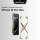 X - Frame Case for iPhone 16 Pro Max - Ring Stand - Gold Titanium - GLASSOLOGY