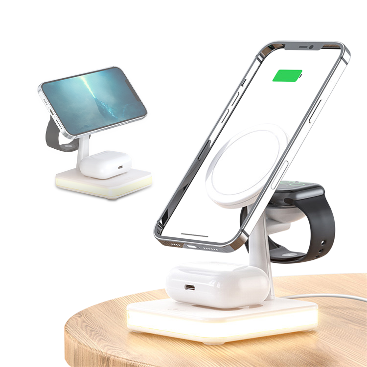 Glassology GTWCS1 4 In 1 Magnetic Wireless Charging Stand White W La SKU021.png