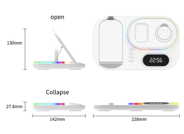 Glassology GTWCS2 4 In 1 Wireless Charging Stand White W Cloc SKU020.jpg