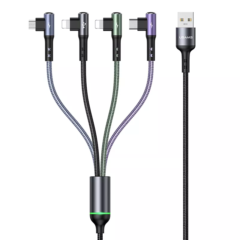 Usams US SJ563 4 In 1 USB Cable 1 2m Blac SKU051.png